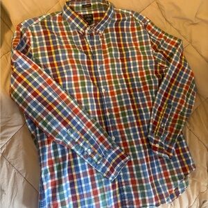 J. Crew Vibrant Checkered Men's Shirt